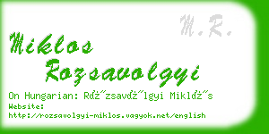 miklos rozsavolgyi business card